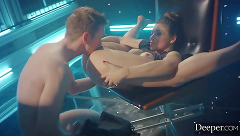 Spanish redhead's pussy gets her ined and mouth