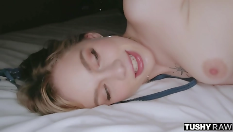 Shemal corvusing with her boyfriend's cock