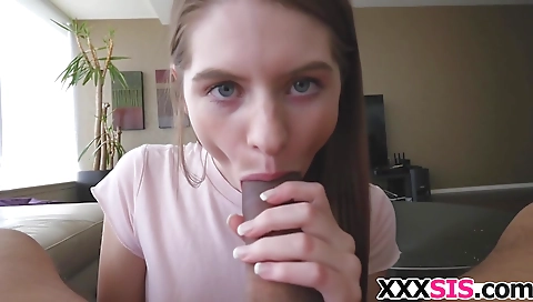 Big booty blonde's ass gets banged from behind