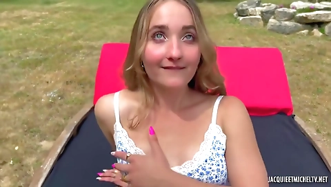 Hot blonde slut rides a cock and her