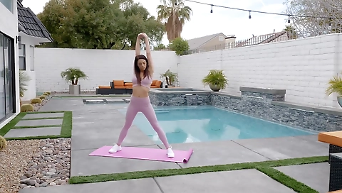 Horny girl's first anal